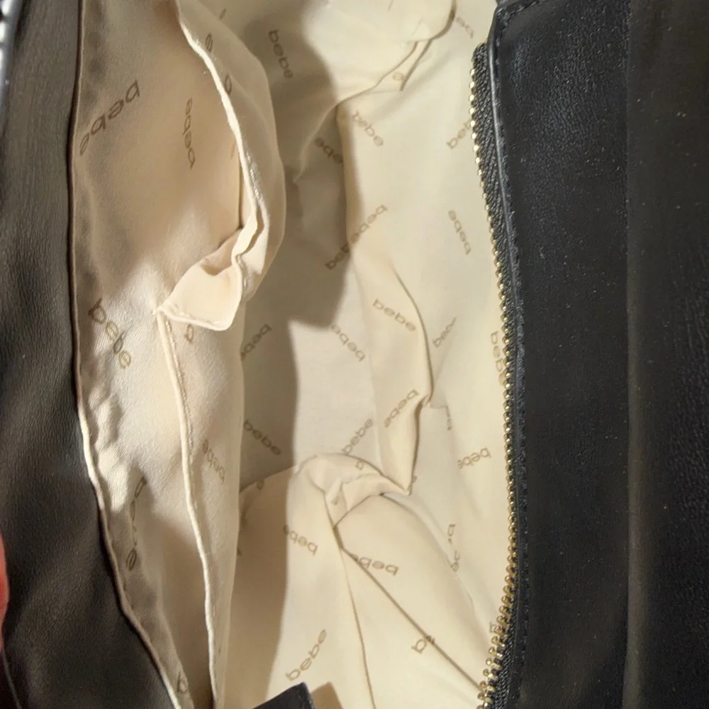 Bebe Los Angeles Tan and Black Briefcase